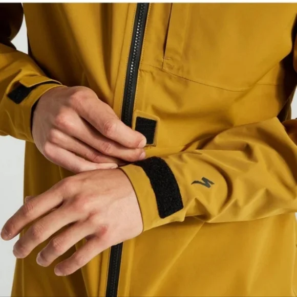 Specialized Men Trail Rain Jacket bike jacket harvest gold mustard color size XL - Picture 5 of 16